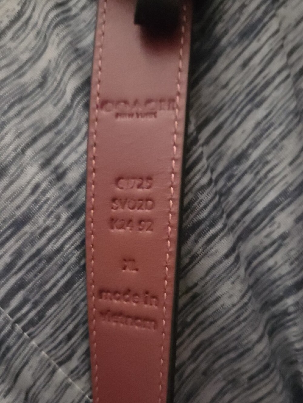 Coach Silver Double-C Buckle Black Leather Belt - Picture 2 of 2